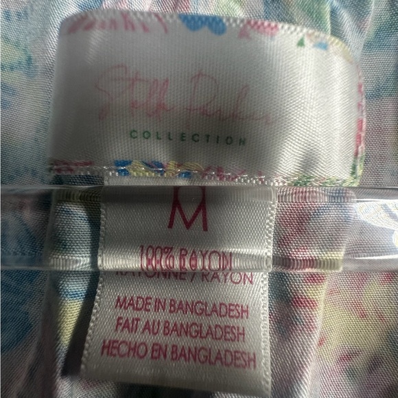 Stella Parker Pink Yellow Floral Tiered V-Neck Sundress - Picture 6 of 8